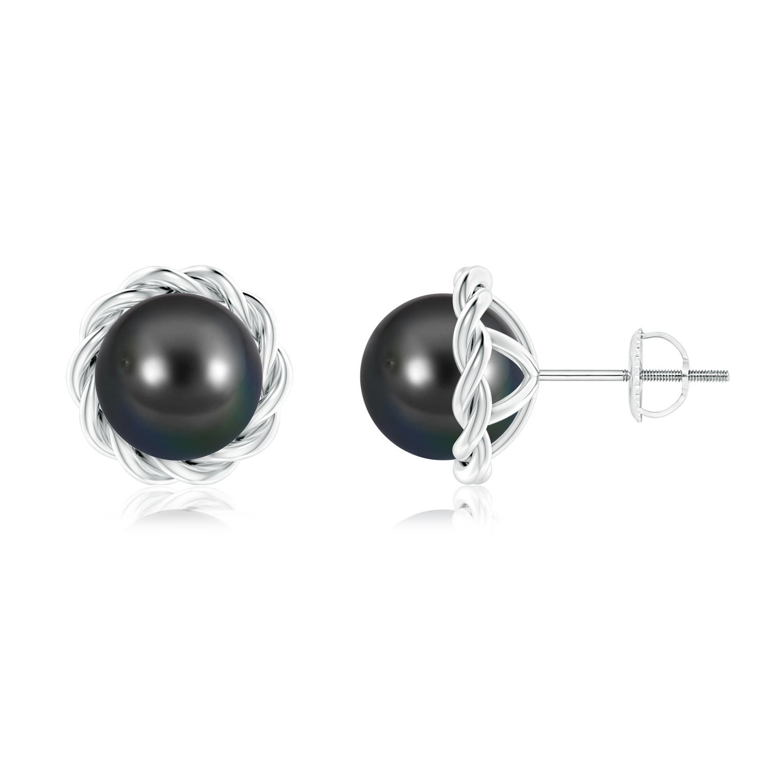 Image Representation of the Platinum Tahitian Cultured Pearl Earrings