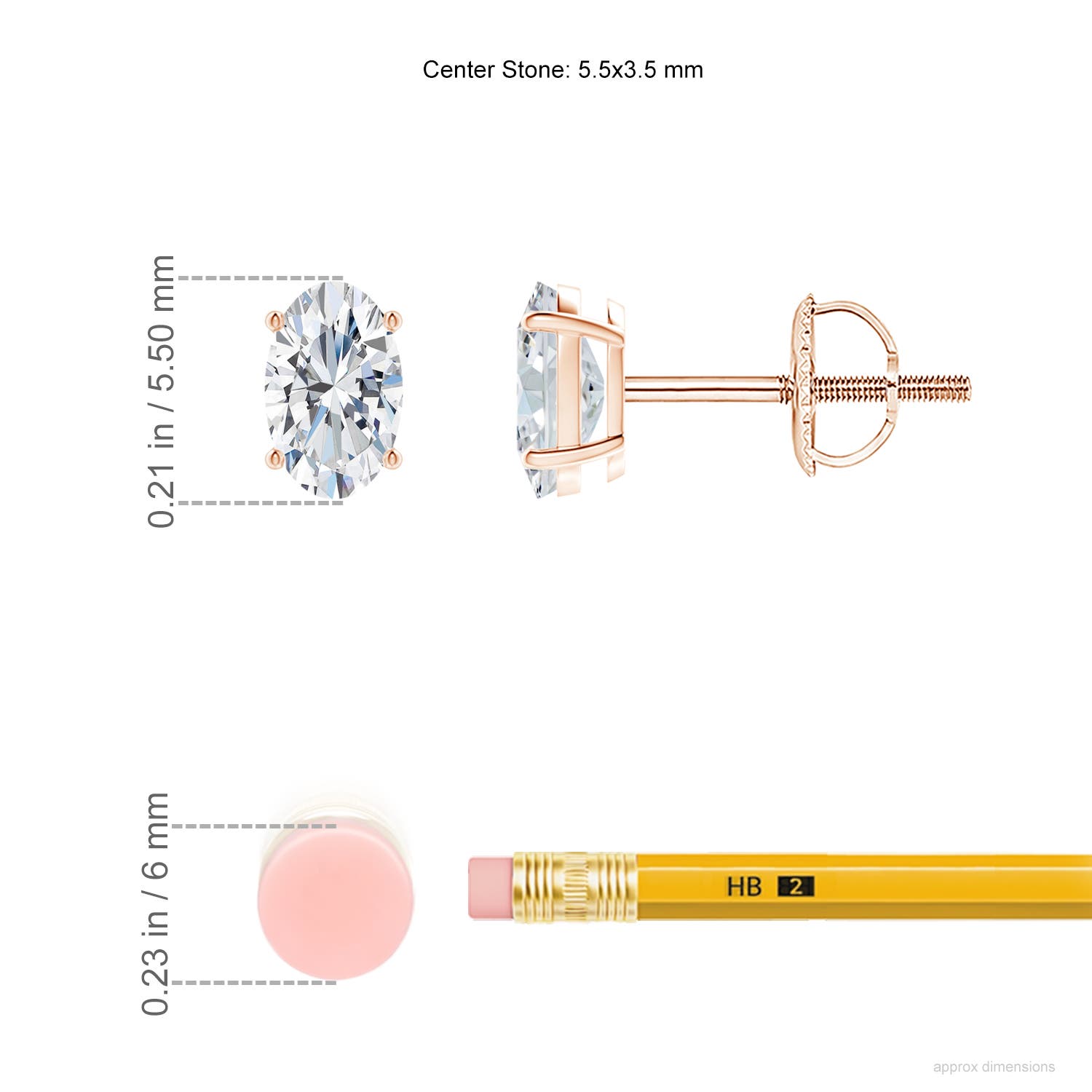 G, VS2 / 0.66 CT / 14 KT Rose Gold