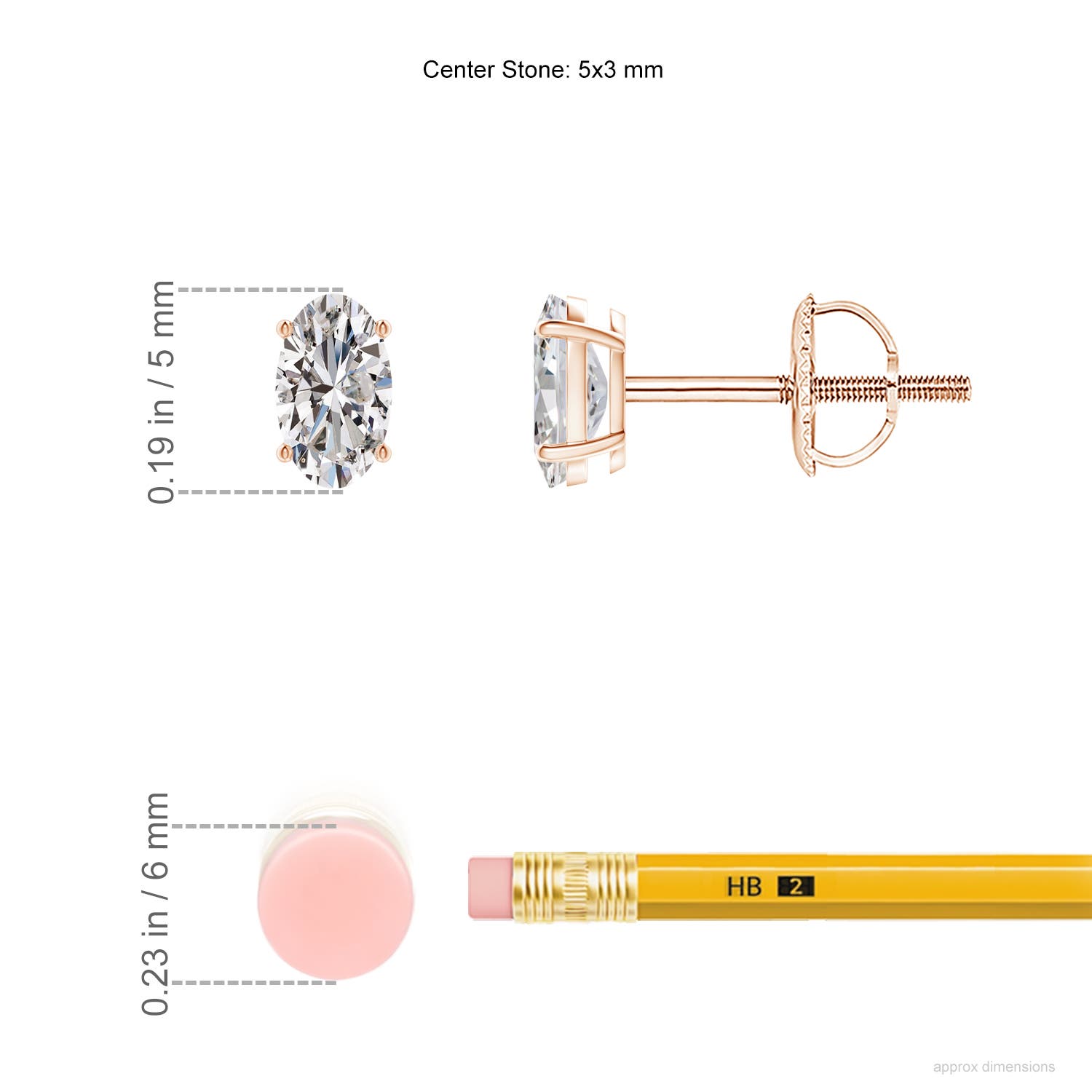 I-J, I1-I2 / 0.42 CT / 14 KT Rose Gold