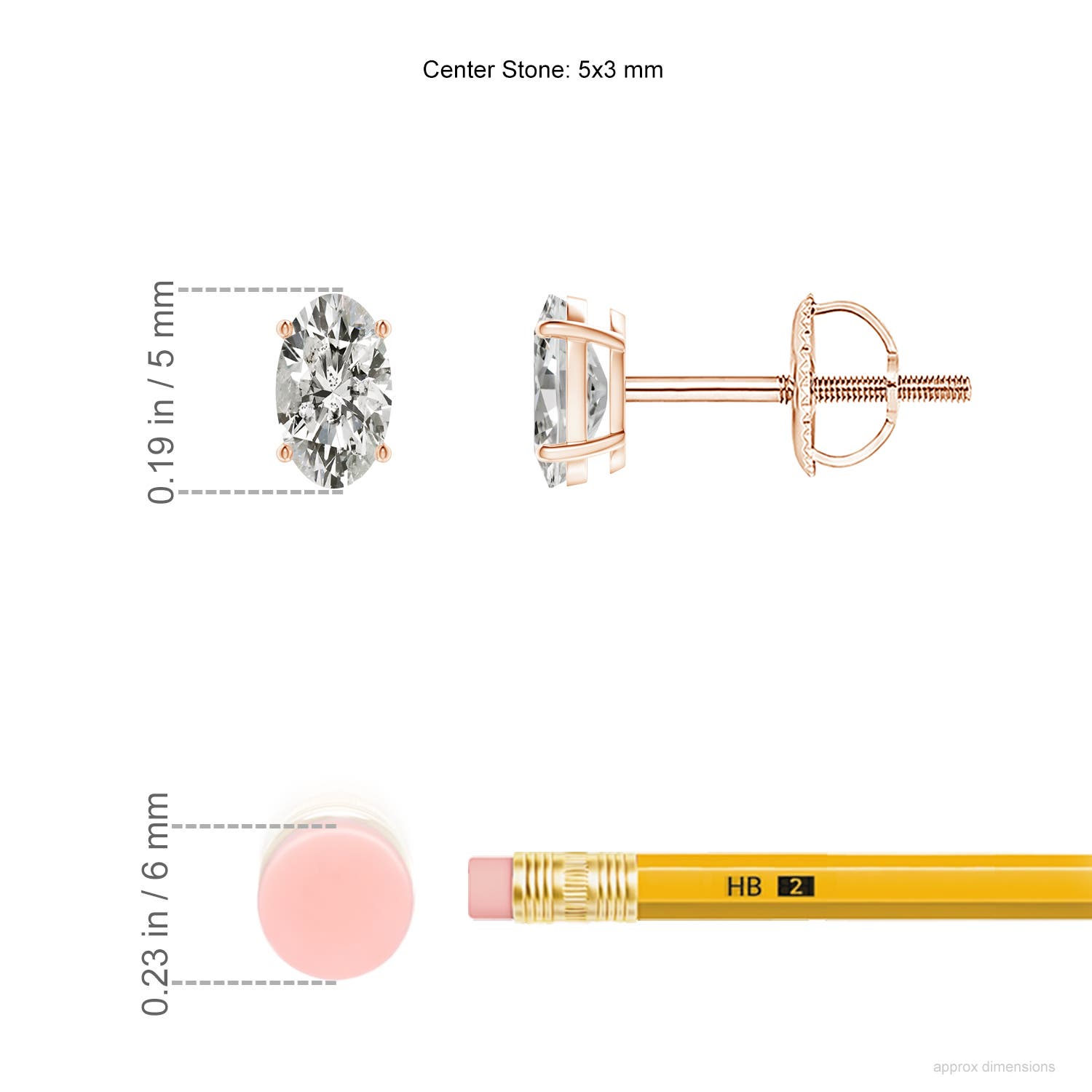 K, I3 / 0.42 CT / 14 KT Rose Gold