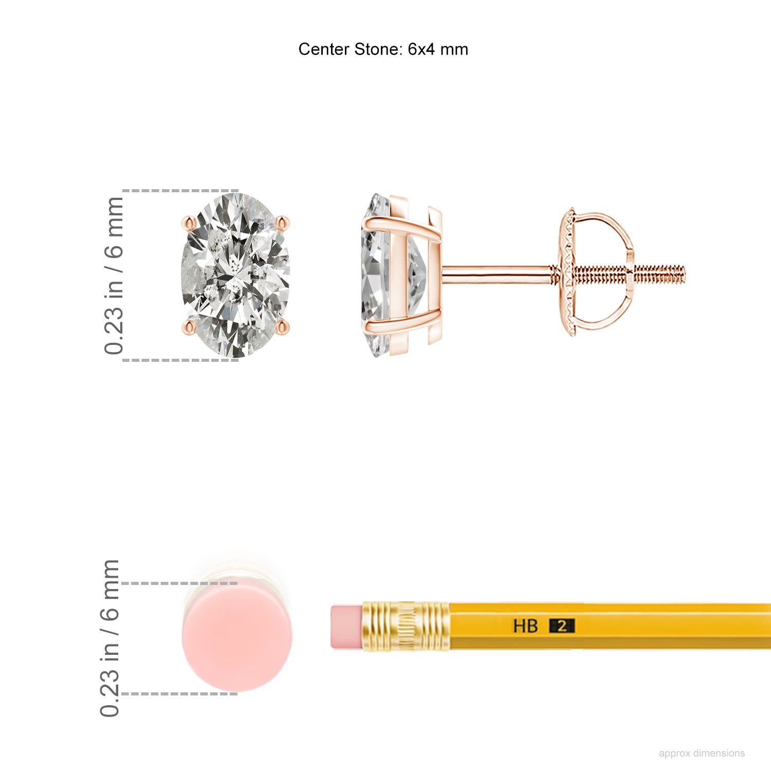 K, I3 / 0.86 CT / 14 KT Rose Gold