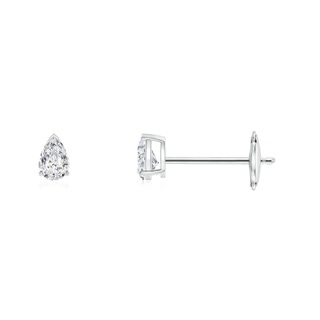 3x2mm HSI2 Pear-Shaped Diamond Solitaire Stud Earrings in White Gold