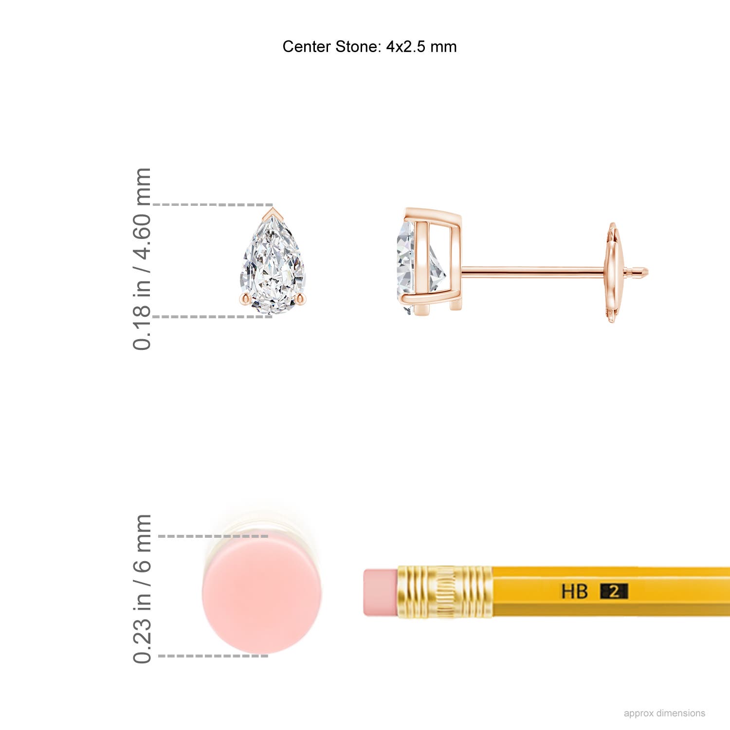 H, SI2 / 0.2 CT / 14 KT Rose Gold