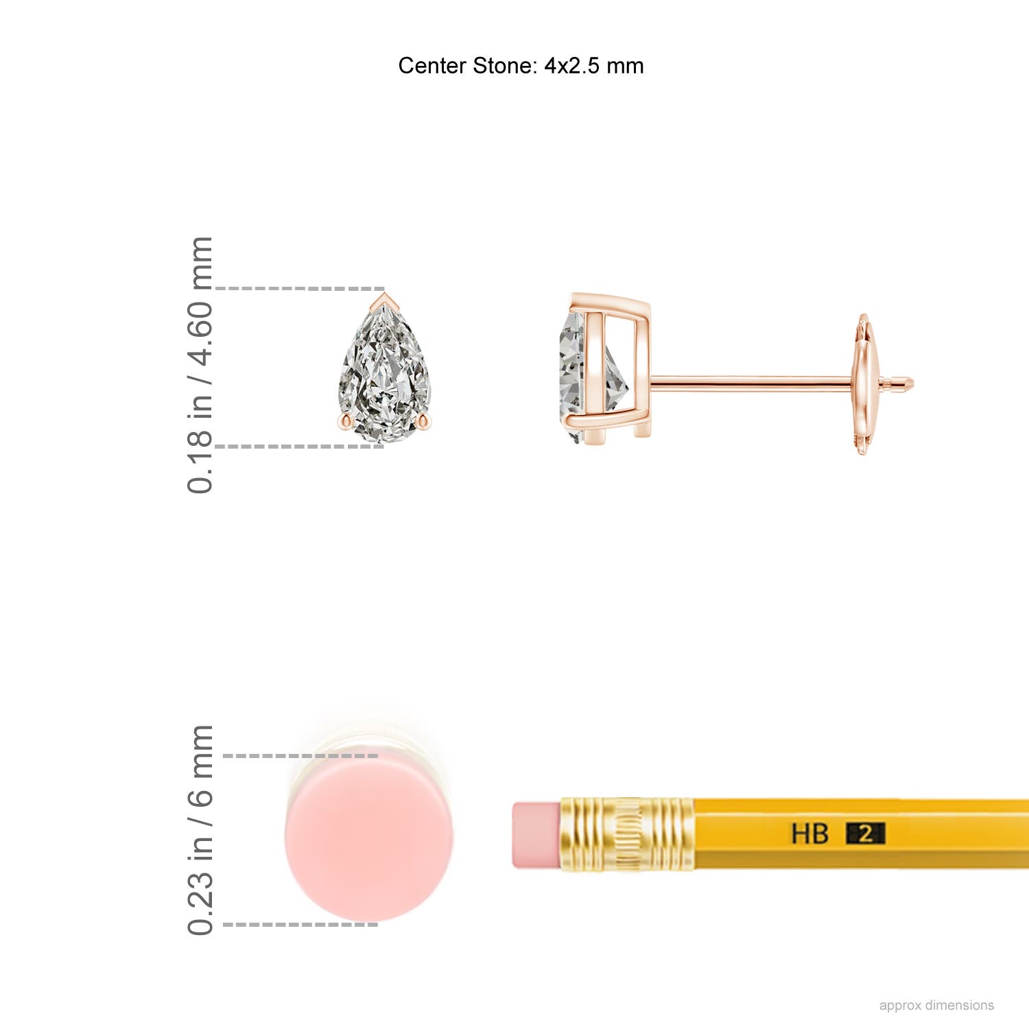 K, I3 / 0.2 CT / 14 KT Rose Gold