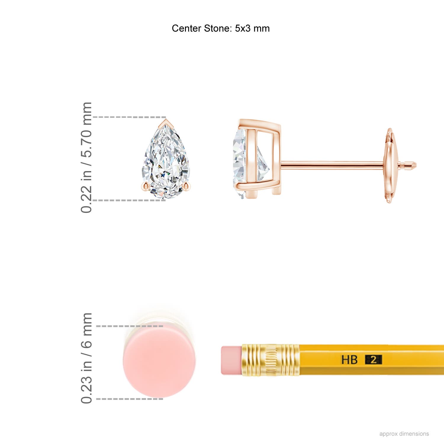 G, VS2 / 0.4 CT / 14 KT Rose Gold