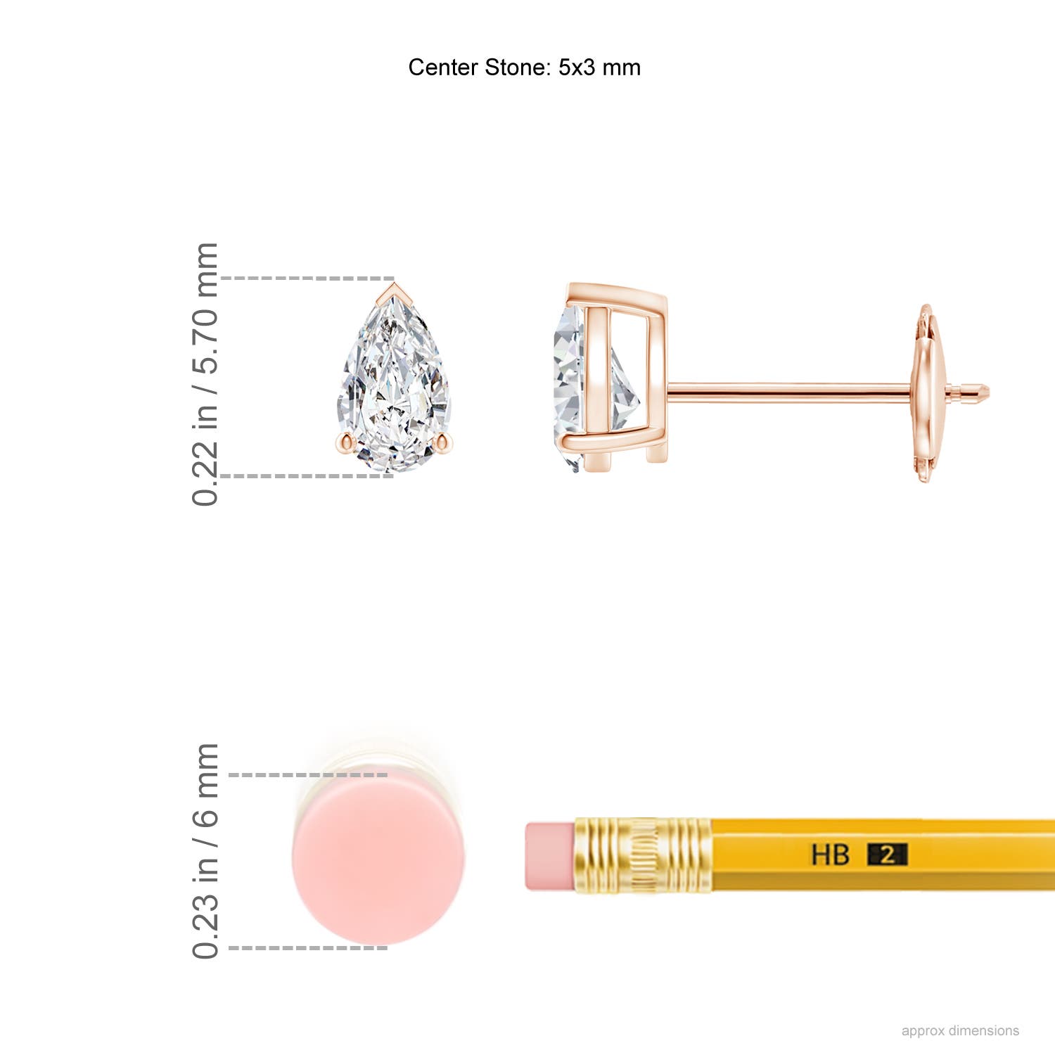 H, SI2 / 0.4 CT / 14 KT Rose Gold