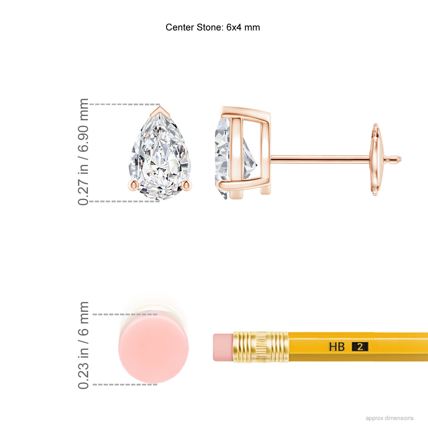 H, SI2 / 0.8 CT / 14 KT Rose Gold