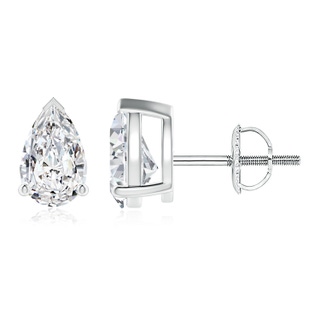 8x5mm HSI2 Pear-Shaped Diamond Solitaire Stud Earrings in P950 Platinum
