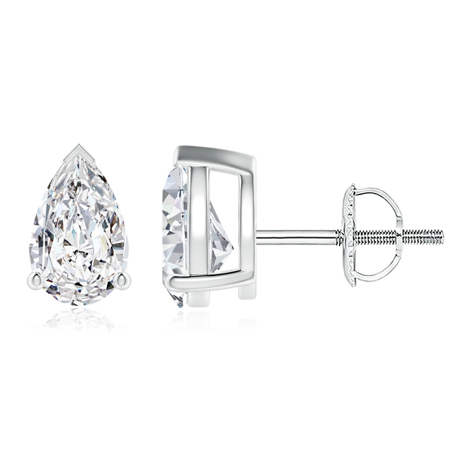 8x5mm HSI2 Pear-Shaped Diamond Solitaire Stud Earrings in P950 Platinum 