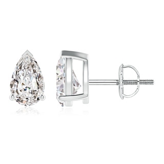 8x5mm IJI1I2 Pear-Shaped Diamond Solitaire Stud Earrings in P950 Platinum