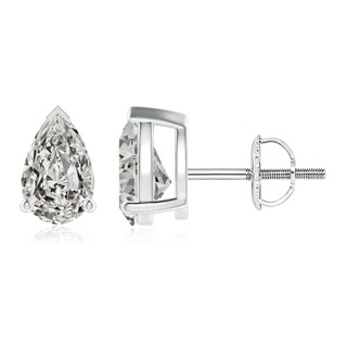 8x5mm KI3 Pear-Shaped Diamond Solitaire Stud Earrings in P950 Platinum