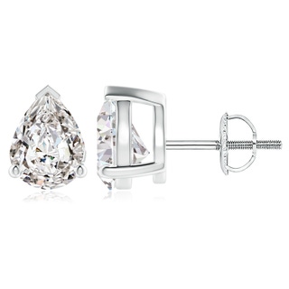 9x7mm IJI1I2 Pear-Shaped Diamond Solitaire Stud Earrings in P950 Platinum