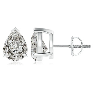 9x7mm KI3 Pear-Shaped Diamond Solitaire Stud Earrings in P950 Platinum