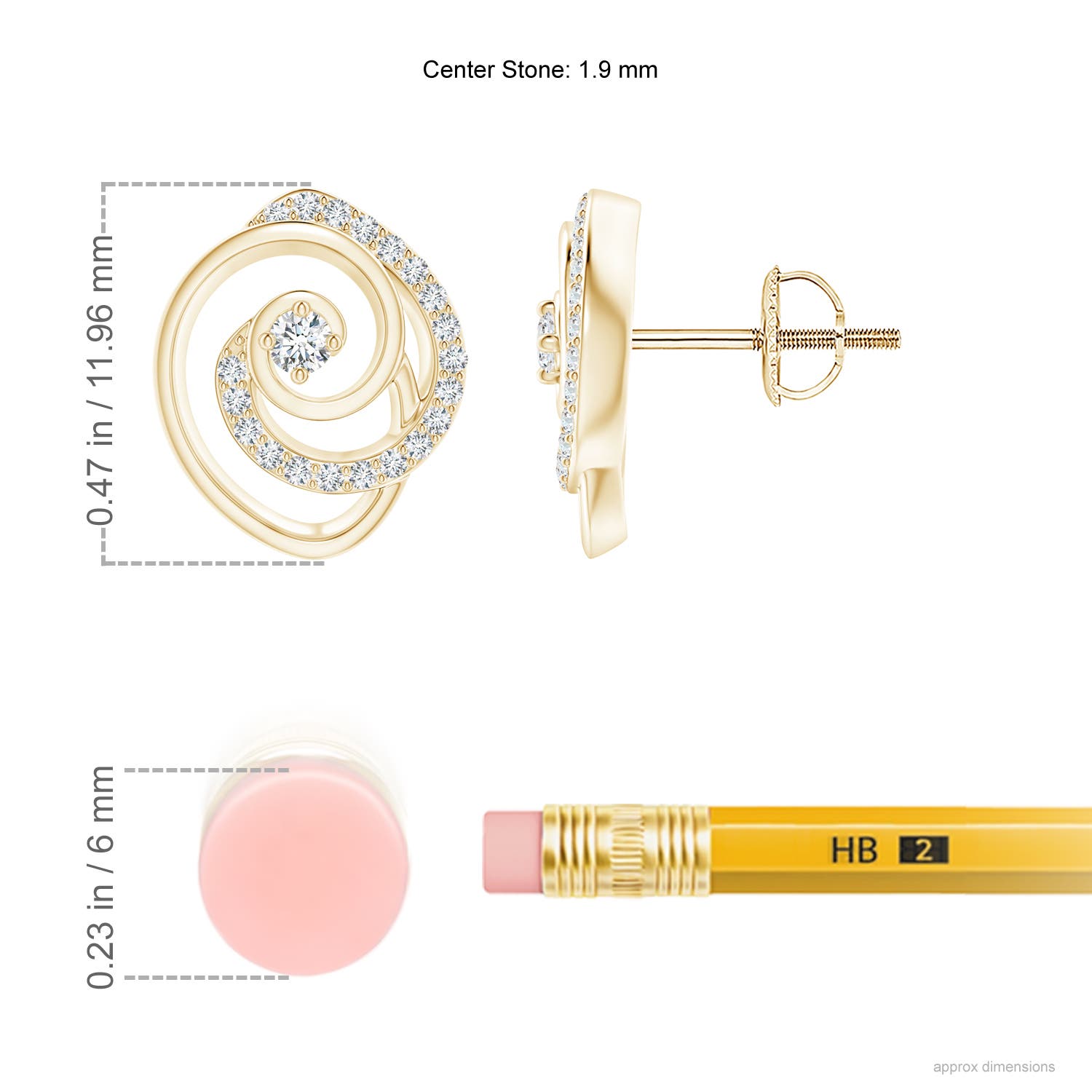 F-G, VS / 0.2 CT / 14 KT Yellow Gold