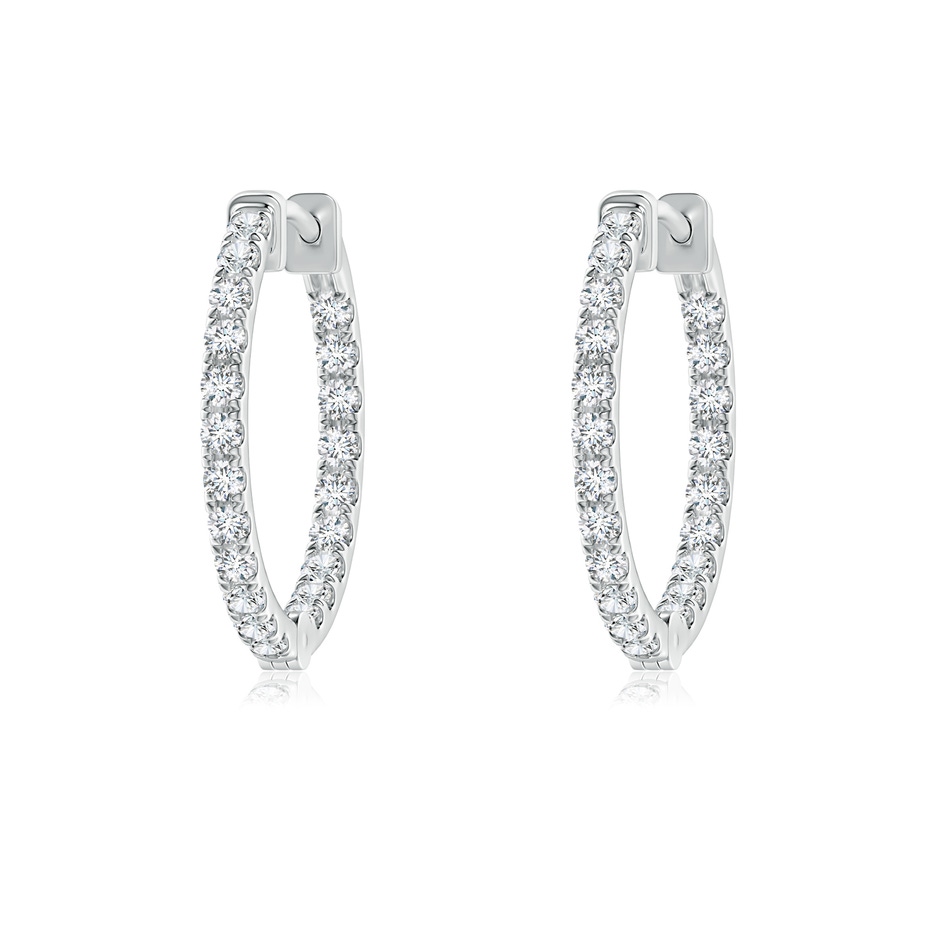 1.4mm GVS2 Classic Diamond Inside Out Hoop Earrings in P950 Platinum 