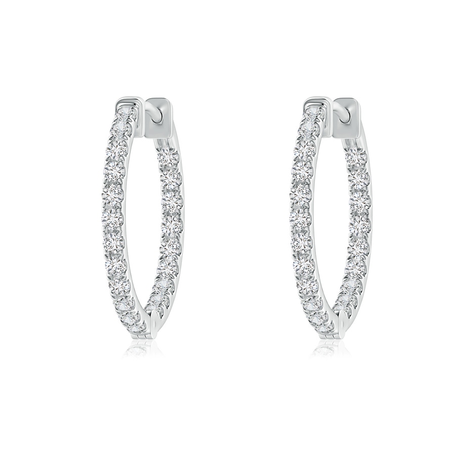 1.4mm HSI2 Classic Diamond Inside Out Hoop Earrings in P950 Platinum 