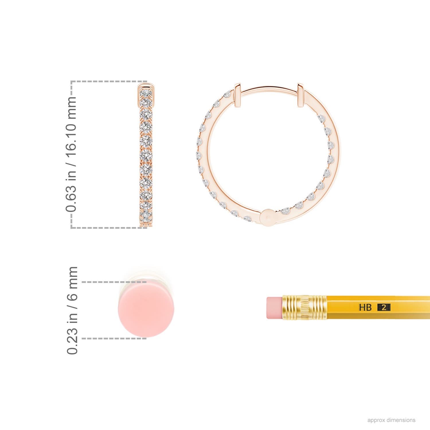 I-J, I1-I2 / 0.5 CT / 14 KT Rose Gold