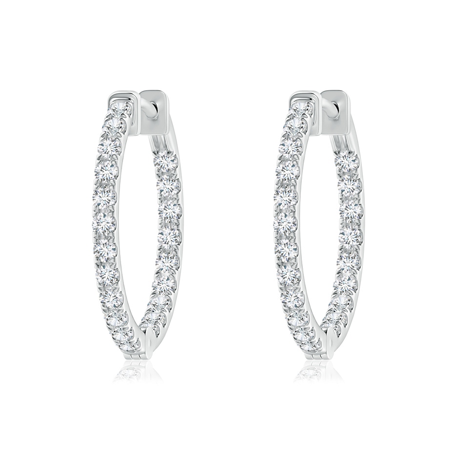1.6mm GVS2 Classic Diamond Inside Out Hoop Earrings in P950 Platinum 