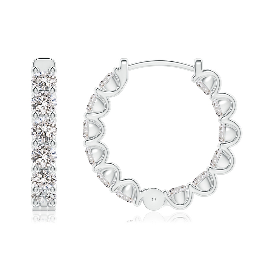 2.5mm IJI1I2 Prong-Set Diamond Inside Out Hoop Earrings in White Gold side 199