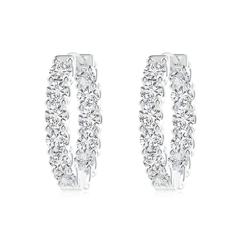 3.2mm HSI2 Prong-Set Diamond Inside Out Hoop Earrings in P950 Platinum 
