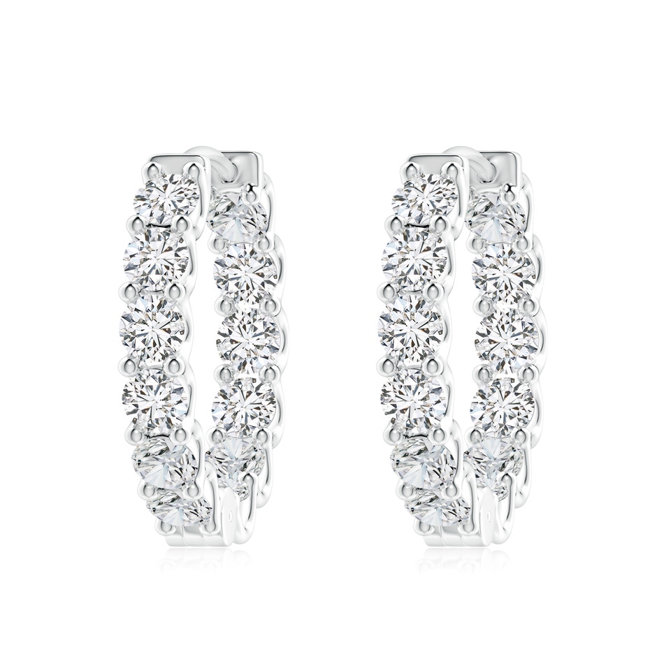 3.75mm HSI2 Prong-Set Diamond Inside Out Hoop Earrings in P950 Platinum 