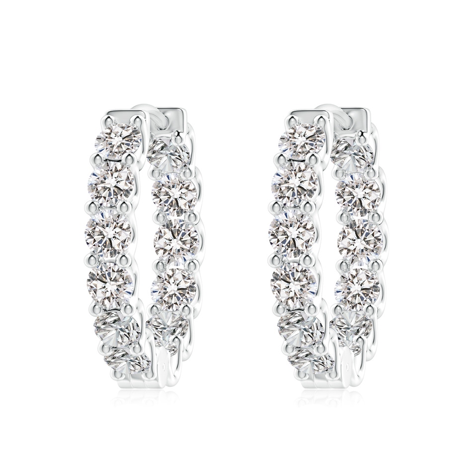 3.75mm IJI1I2 Prong-Set Diamond Inside Out Hoop Earrings in White Gold 