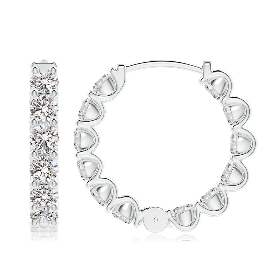 3.75mm IJI1I2 Prong-Set Diamond Inside Out Hoop Earrings in White Gold side 199