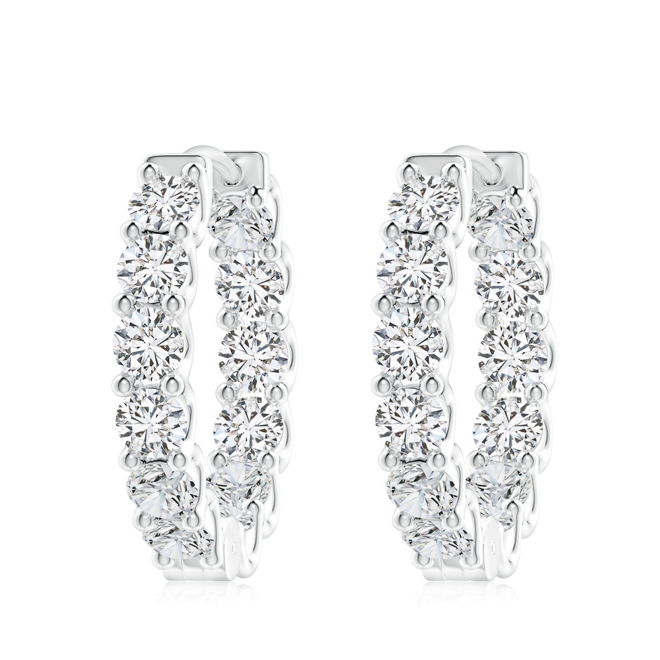 4.2mm HSI2 Prong-Set Diamond Inside Out Hoop Earrings in P950 Platinum 
