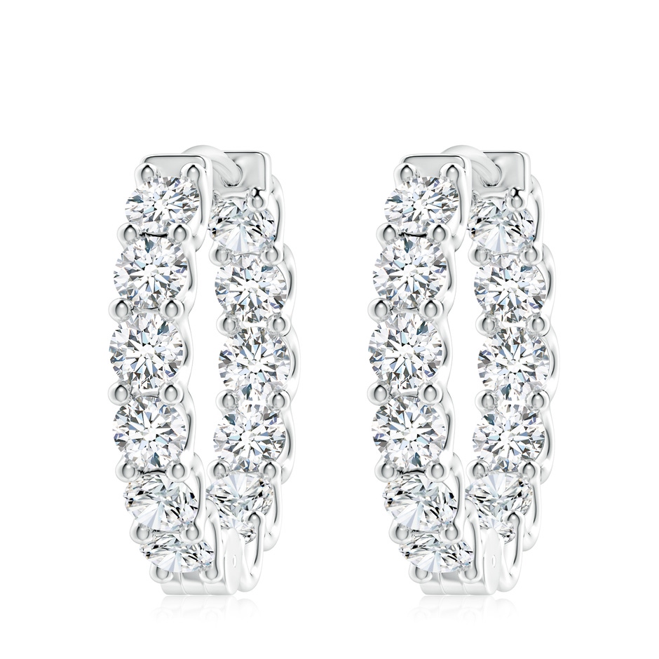 4.5mm GVS2 Prong-Set Diamond Inside Out Hoop Earrings in P950 Platinum 