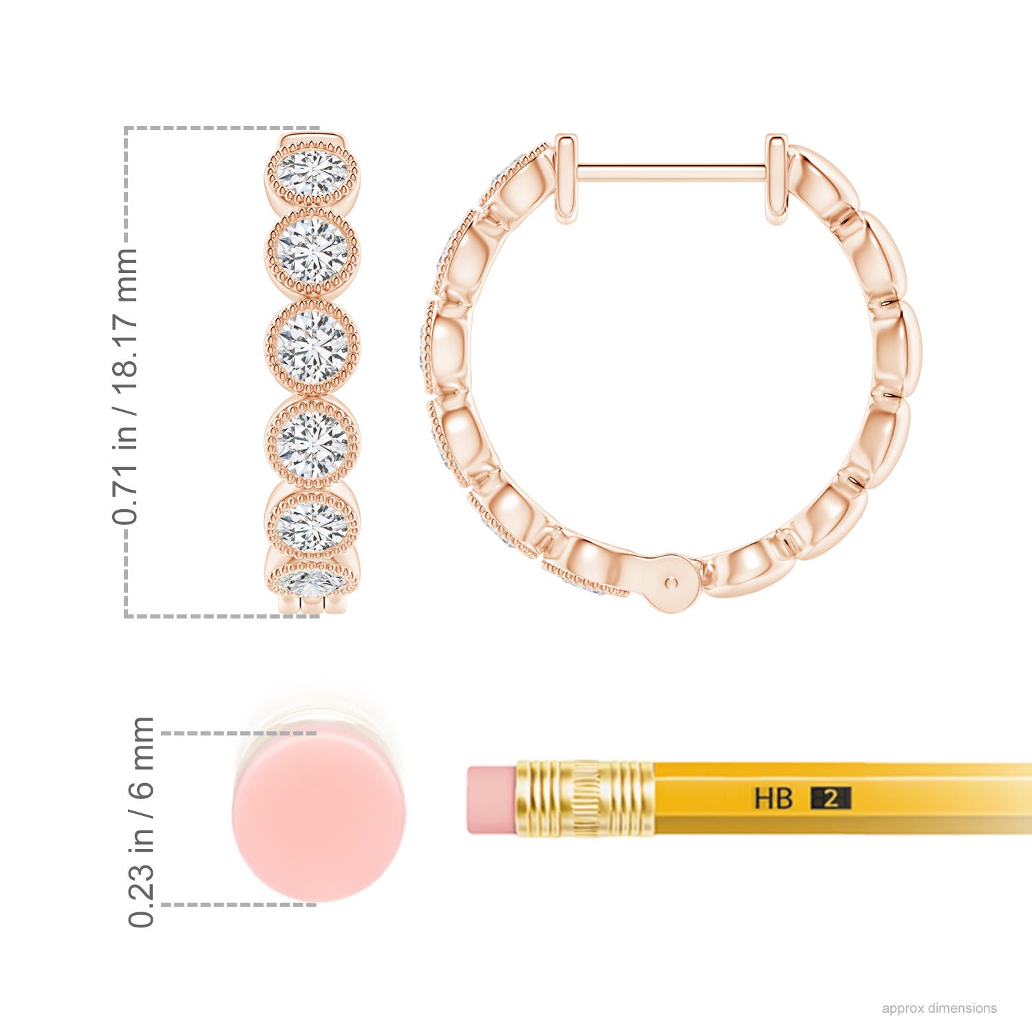 H, SI2 / 0.98 CT / 14 KT Rose Gold