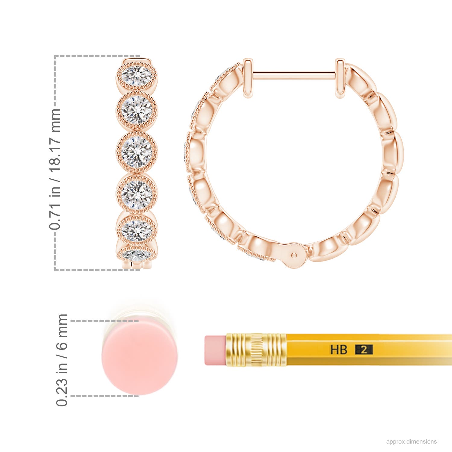 I-J, I1-I2 / 0.98 CT / 14 KT Rose Gold