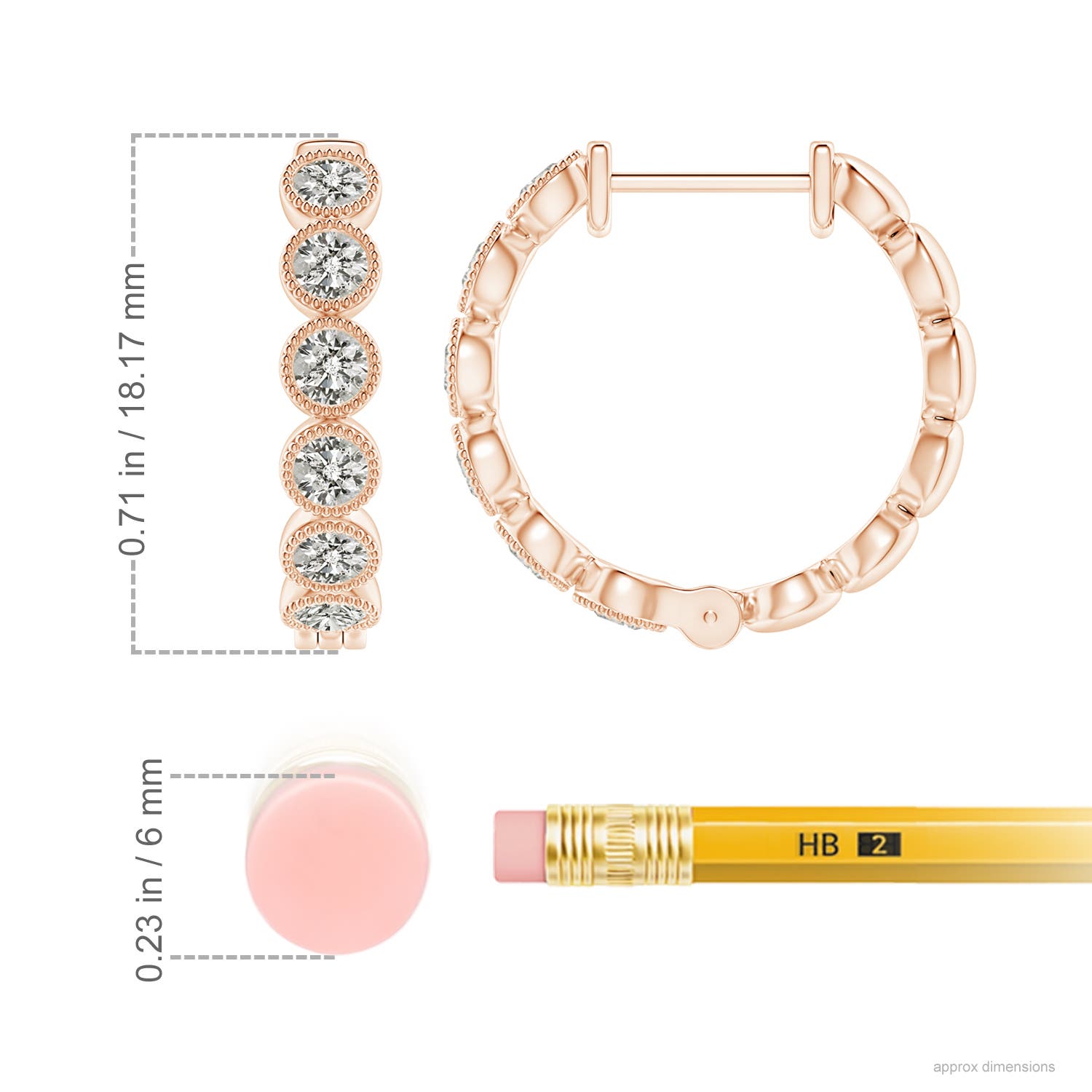 K, I3 / 0.98 CT / 14 KT Rose Gold