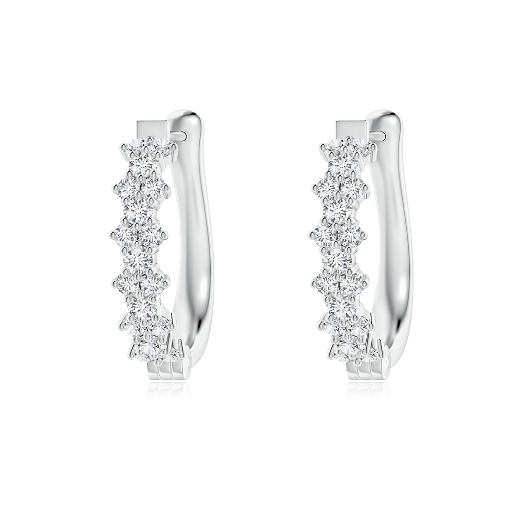 1.8mm GVS2 Diamond Garland Hoop Earrings in P950 Platinum