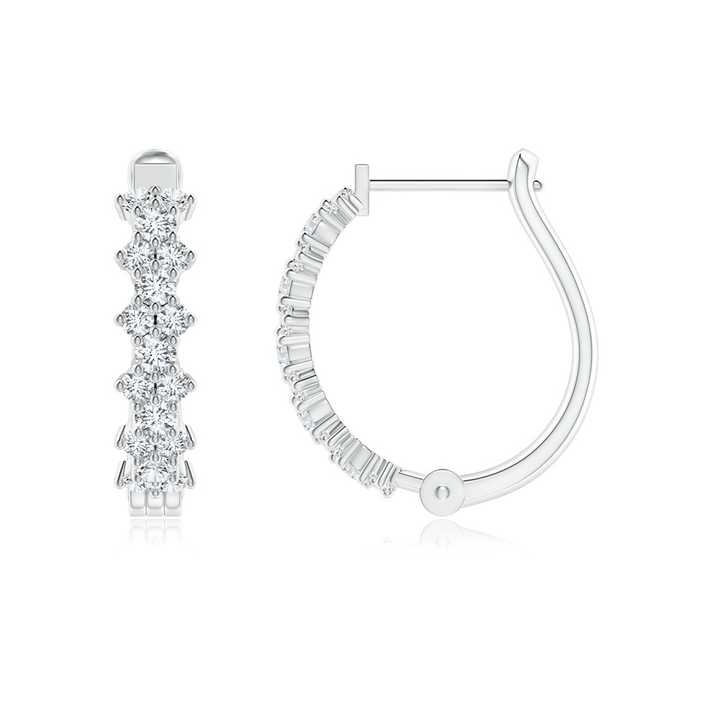 1.8mm GVS2 Diamond Garland Hoop Earrings in P950 Platinum - side 199