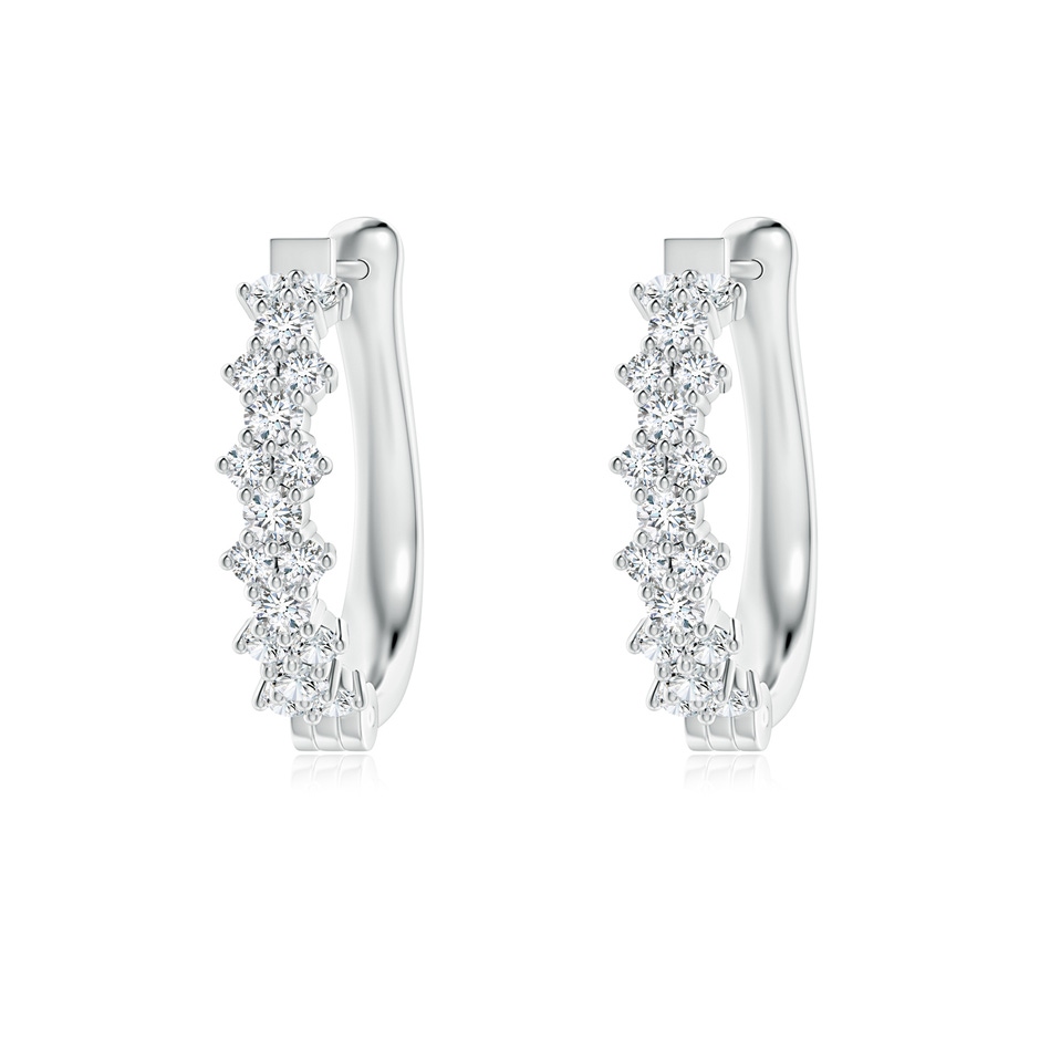 1.8mm GVS2 Diamond Garland Hoop Earrings in White Gold 