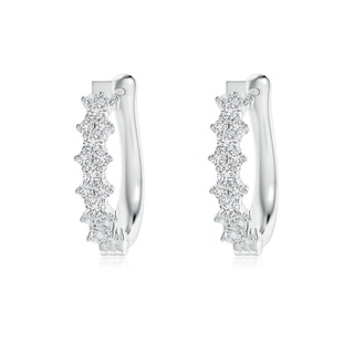 1.8mm HSI2 Diamond Garland Hoop Earrings in P950 Platinum