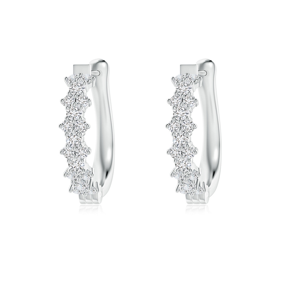 1.8mm HSI2 Diamond Garland Hoop Earrings in P950 Platinum 