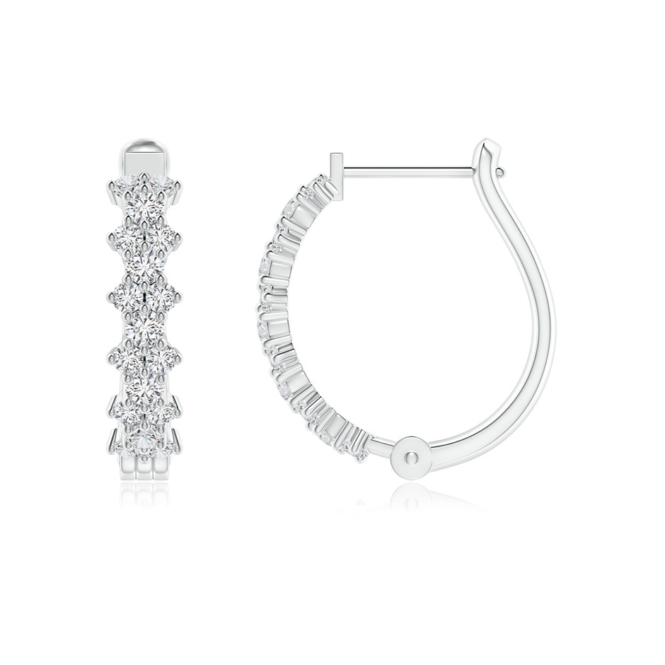 1.8mm HSI2 Diamond Garland Hoop Earrings in P950 Platinum side 199