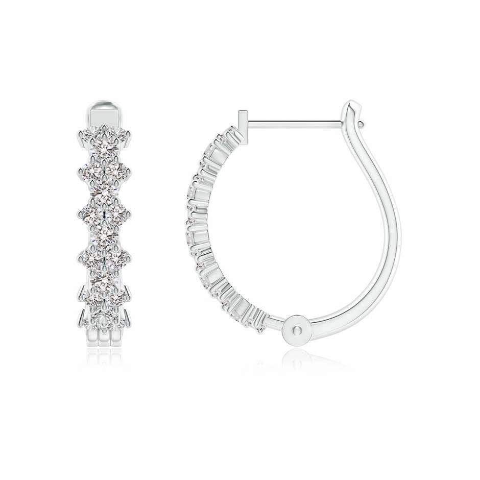 1.8mm IJI1I2 Diamond Garland Hoop Earrings in P950 Platinum side 199