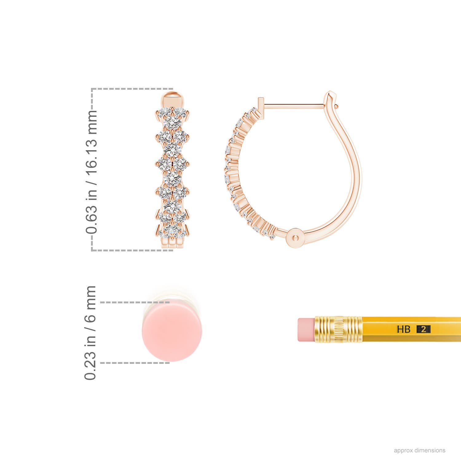 I-J, I1-I2 / 0.51 CT / 14 KT Rose Gold