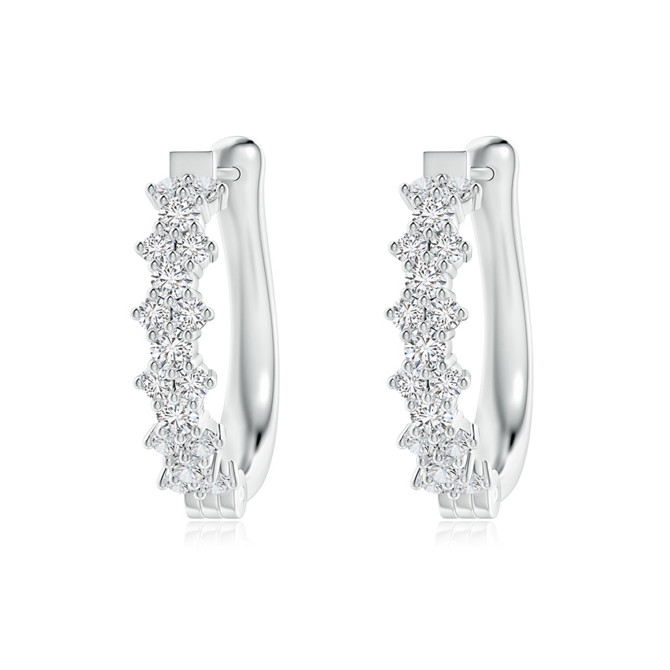 2mm HSI2 Diamond Garland Hoop Earrings in P950 Platinum 