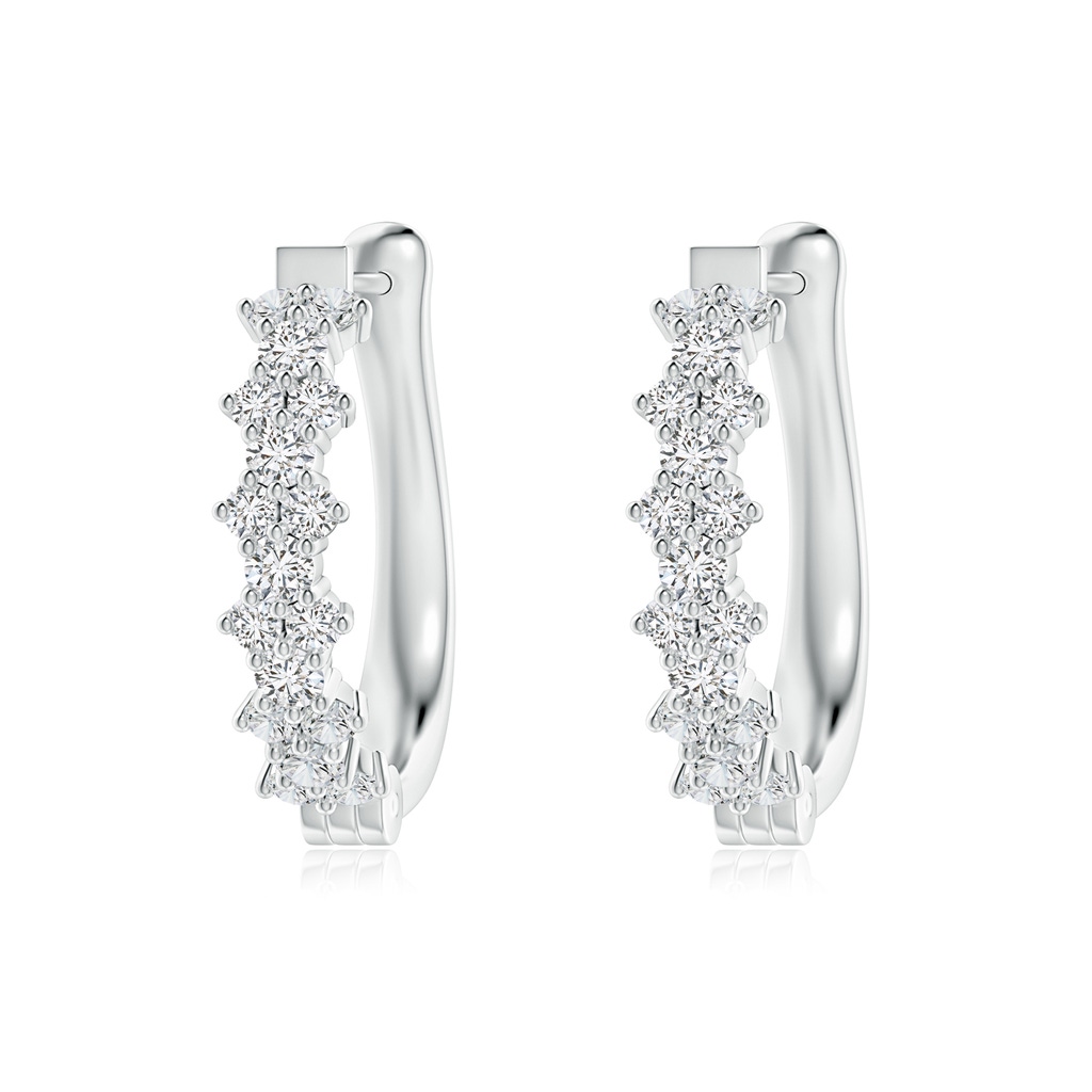 2mm HSI2 Diamond Garland Hoop Earrings in White Gold