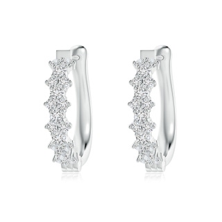 2mm HSI2 Diamond Garland Hoop Earrings in White Gold