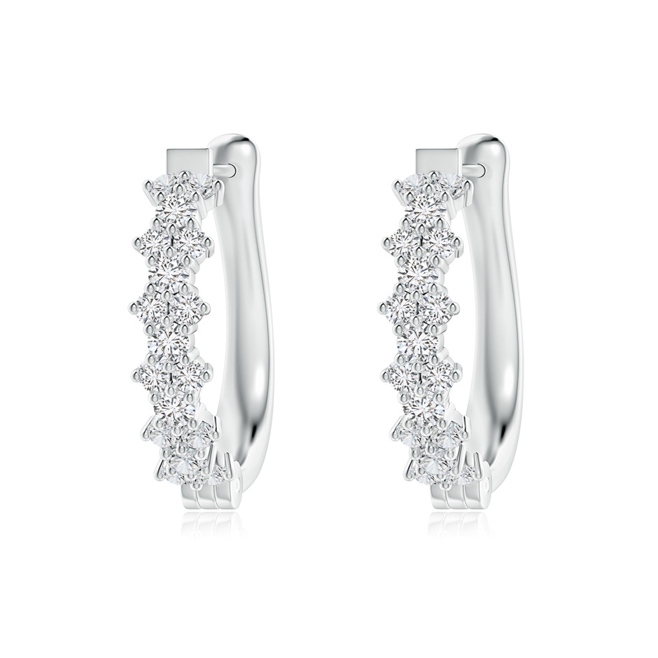 2mm HSI2 Diamond Garland Hoop Earrings in White Gold 