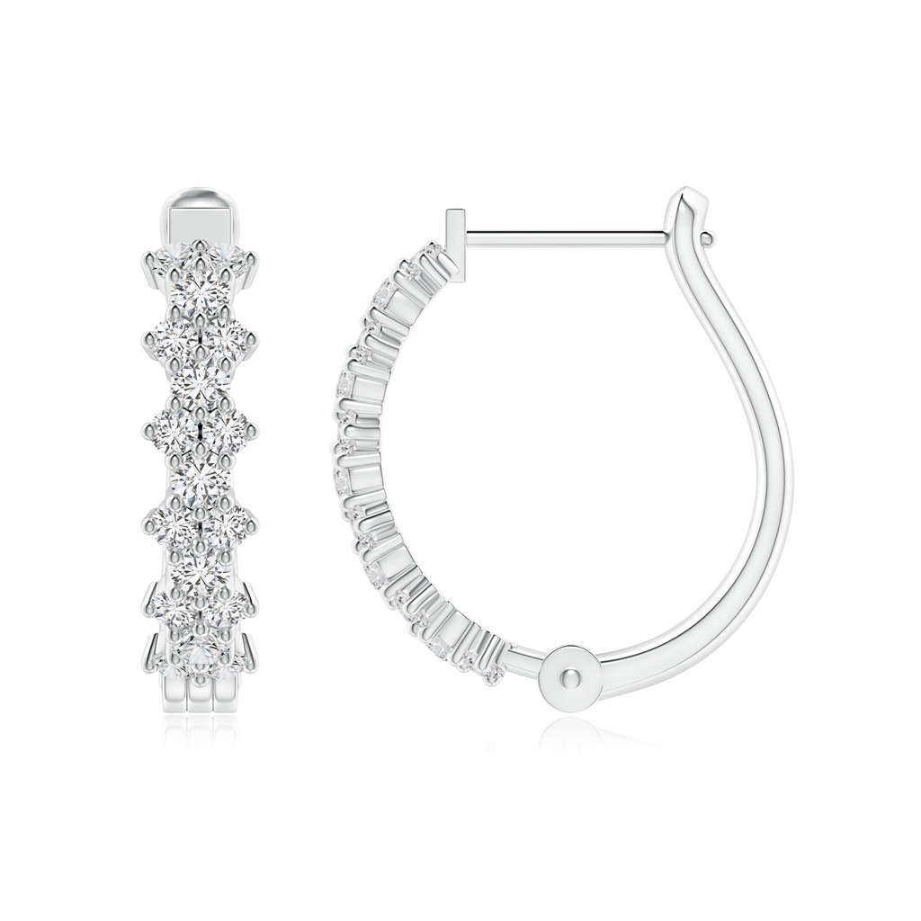 2mm HSI2 Diamond Garland Hoop Earrings in White Gold - side 199