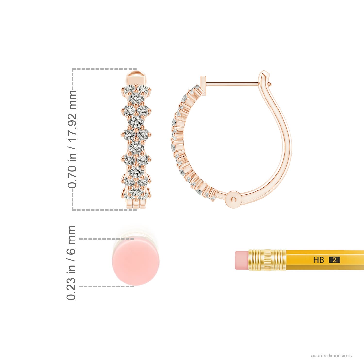 K, I3 / 0.73 CT / 14 KT Rose Gold