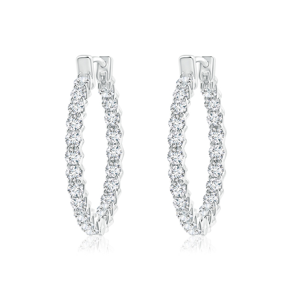 1.65mm GVS2 Diamond Inside Out Eternity Hoop Earrings in P950 Platinum 