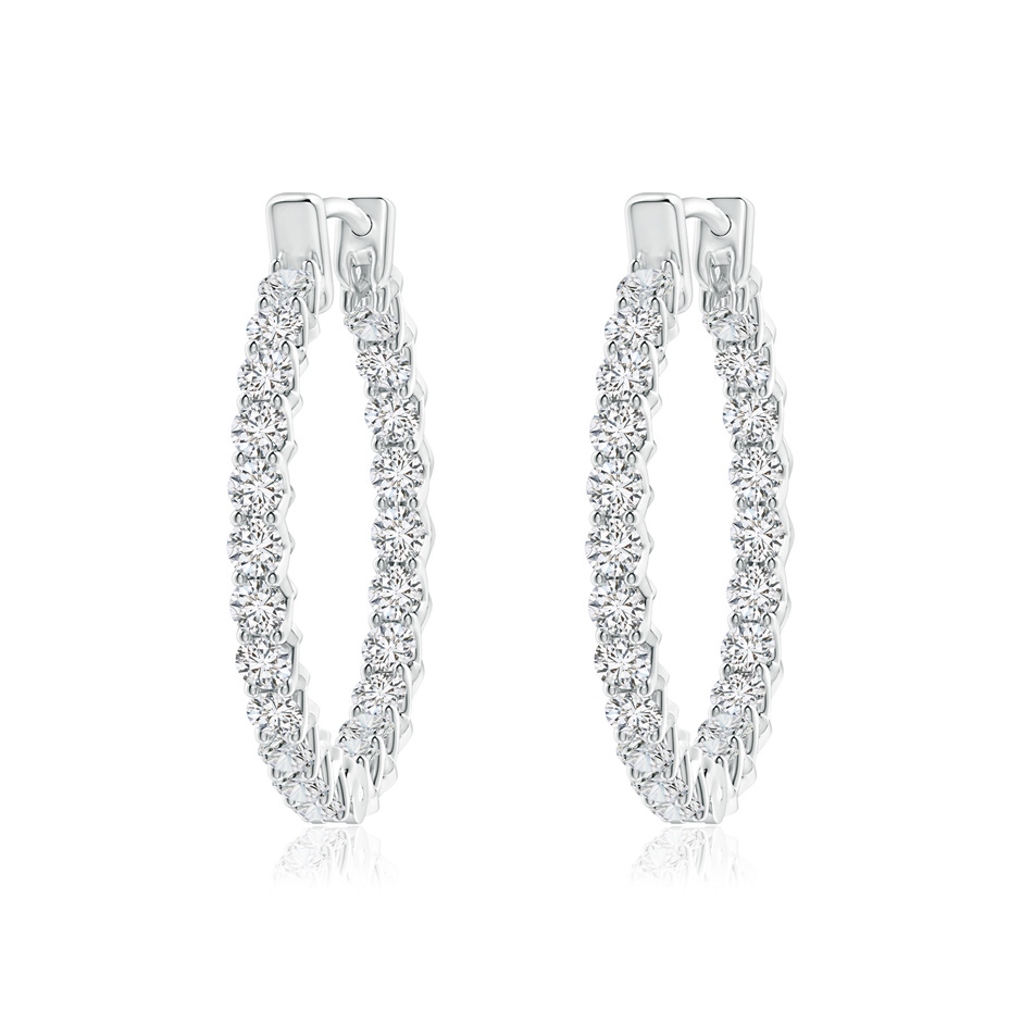 1.65mm HSI2 Diamond Inside Out Eternity Hoop Earrings in P950 Platinum 
