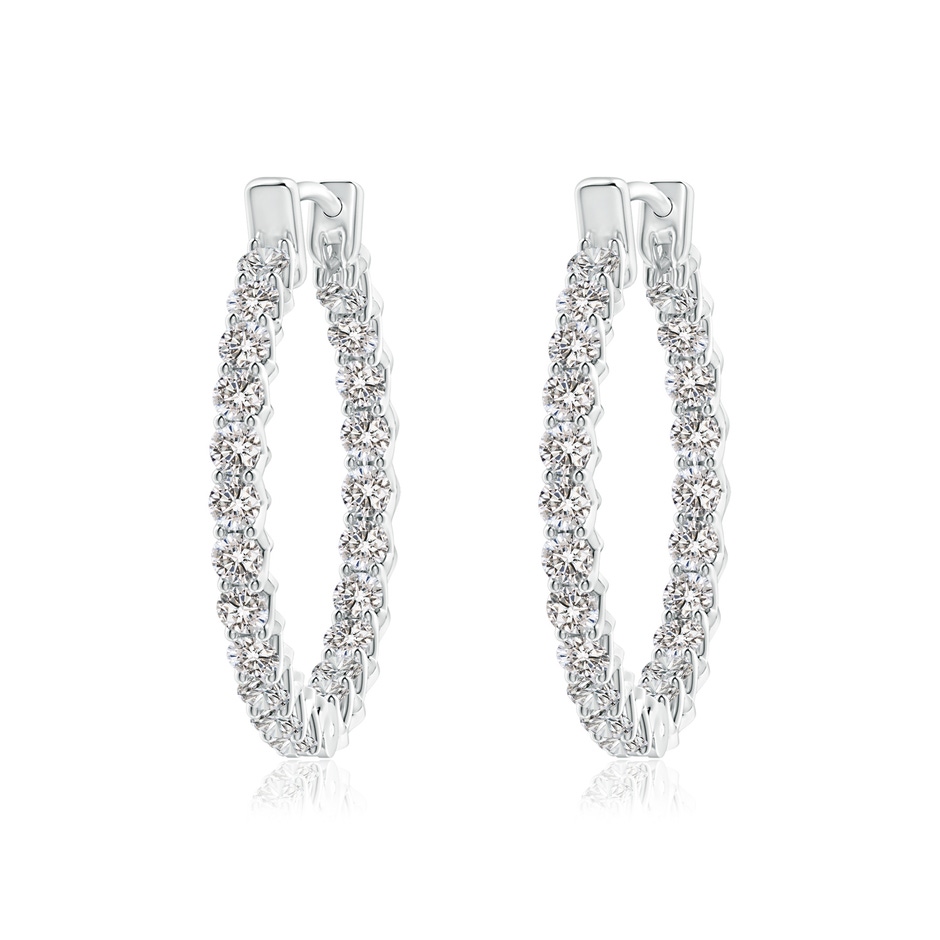 1.65mm IJI1I2 Diamond Inside Out Eternity Hoop Earrings in P950 Platinum 