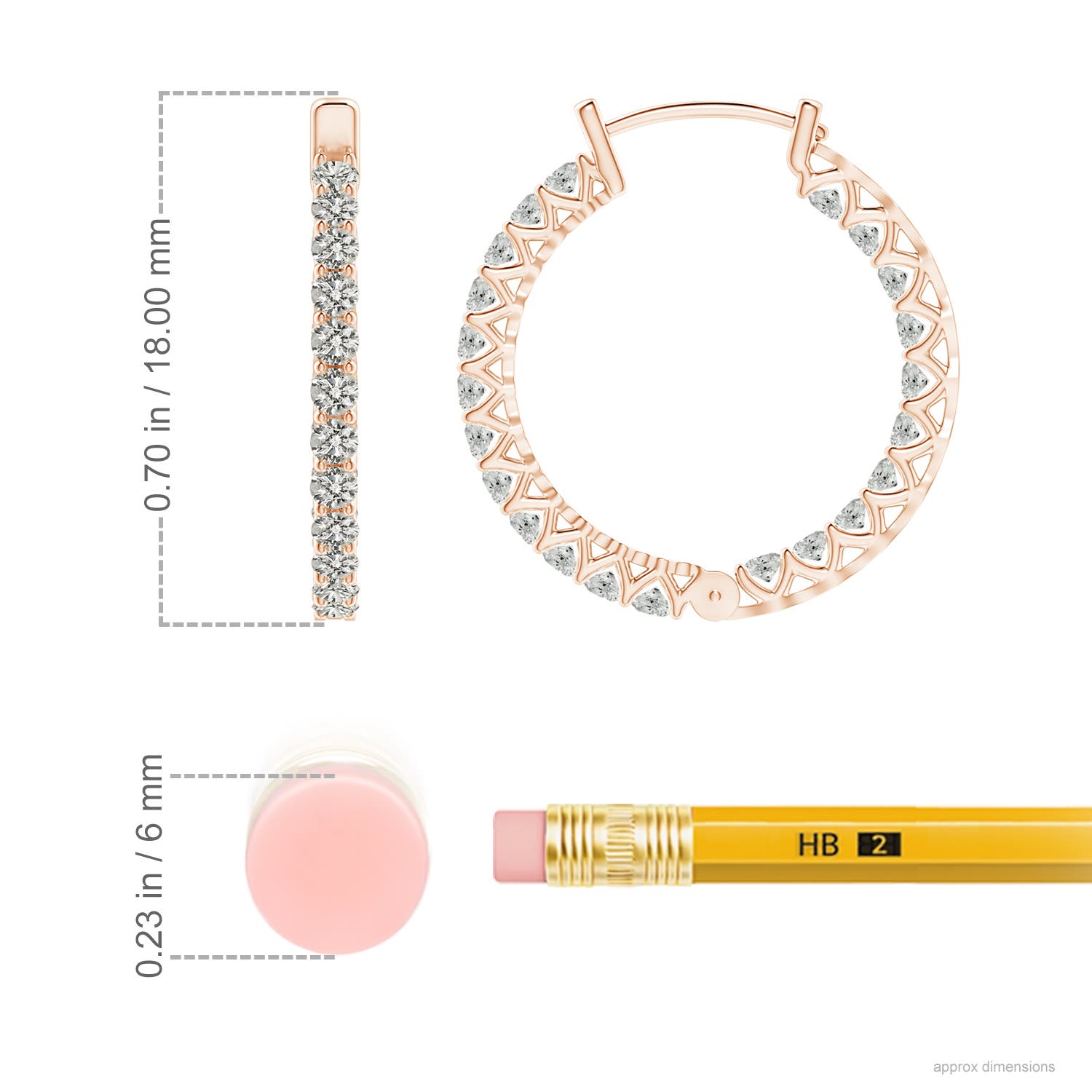 K, I3 / 0.86 CT / 14 KT Rose Gold